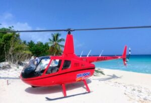 Beach Helicopter Tour El Limon Waterfall & Bacardi Island