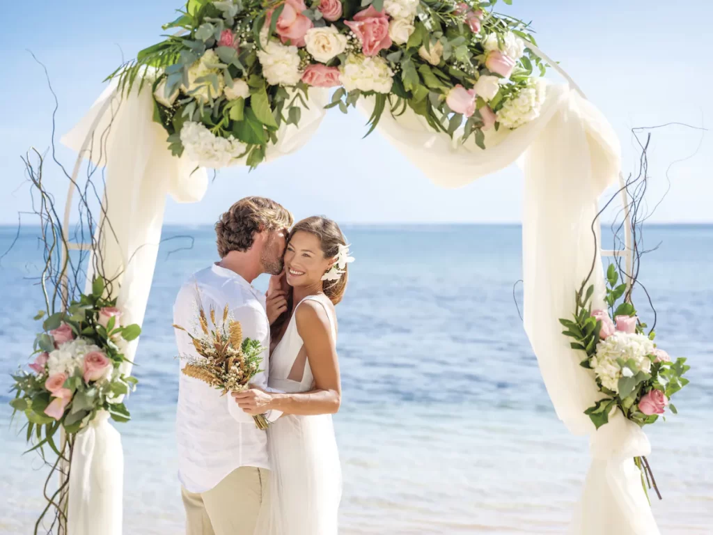 Outdoor wedding area in Punta Cana