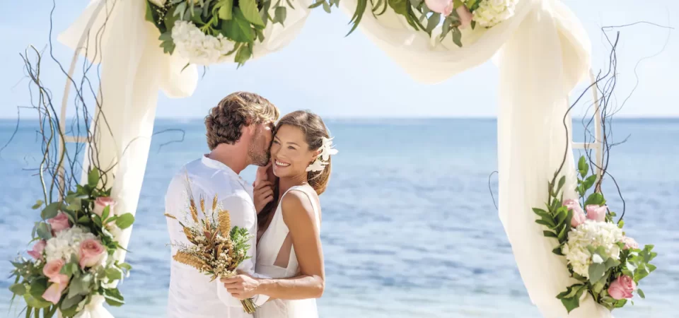 Outdoor wedding area in Punta Cana