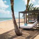 Private beach, white sand, beach cabanas, sun loungers