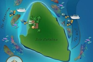 Scuba Diving at Catalina Island map