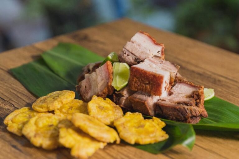 Tostones and Chicharron Local Cuisine