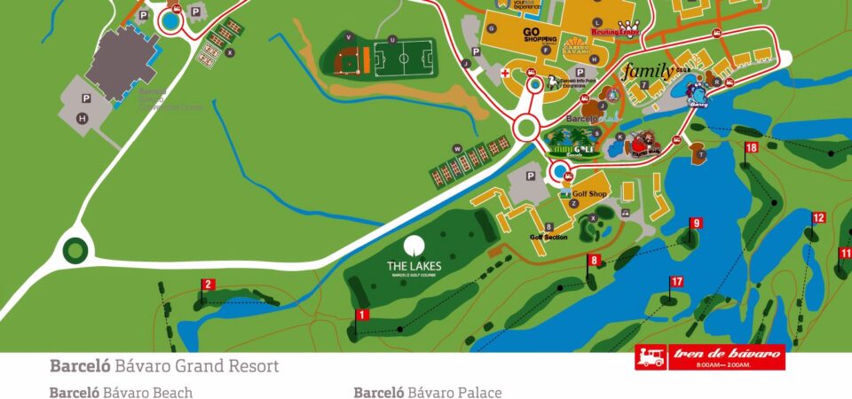 Barcelo Bavaro Palace Deluxe Hotel Map