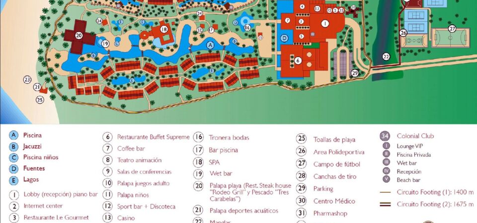 Majestic Colonial Punta Cana Hotel Map
