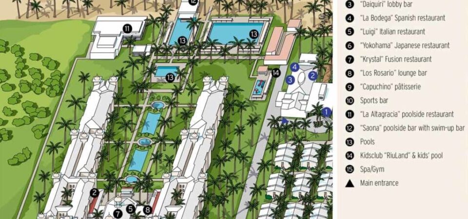 Riu Palace Punta Cana Hotel Map