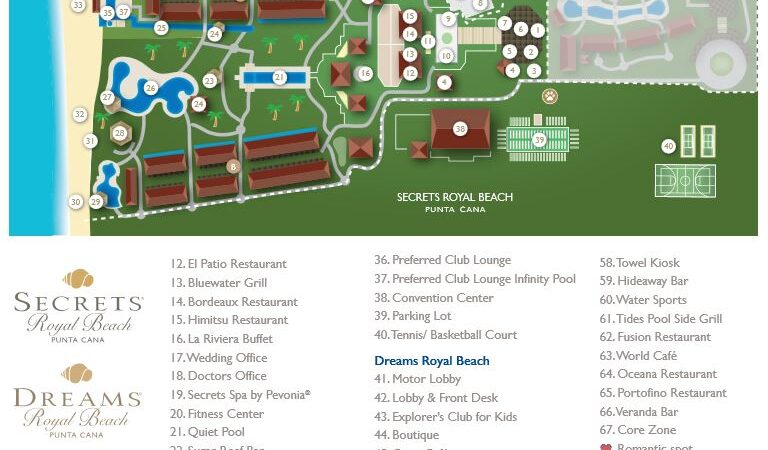 Secrets Royal Beach Punta Cana Hotel Map